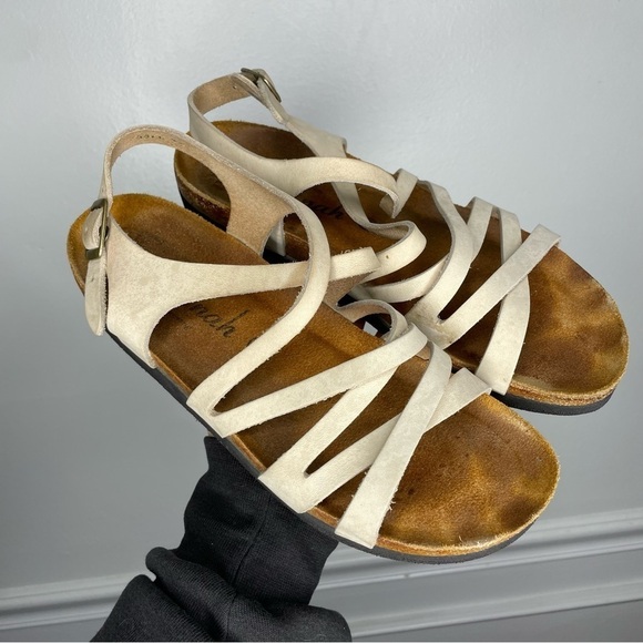 Hautnah Leather Strappy Cork Sole Sandal EU 40 US 9.5 - Picture 2 of 10